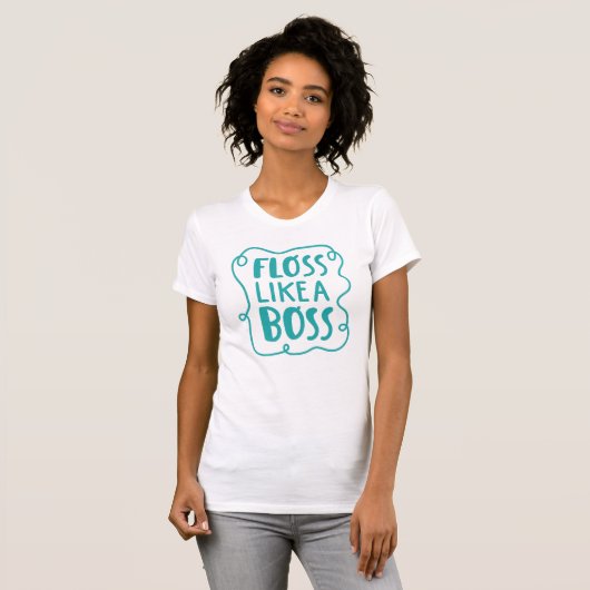 Floss als een boog | Tandheelkundige zin T-shirt (Voorkant volledig)