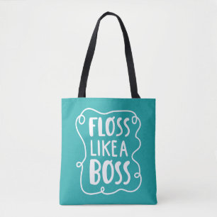 Floss als een boog   Tandheelkundige zin Tote Bag