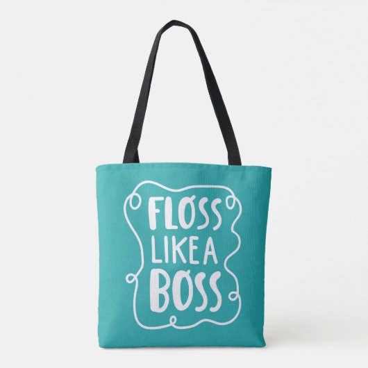 Floss als een boog | Tandheelkundige zin Tote Bag (Achterkant)