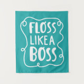 Floss als een boog | Tandheelkundige zin Wandkleed (Voorkant)