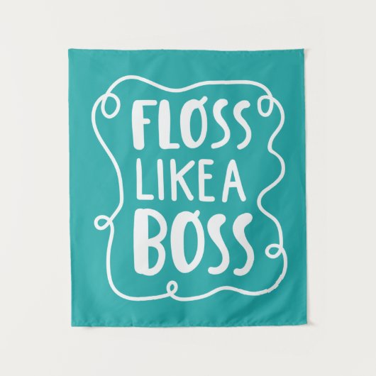 Floss als een boog | Tandheelkundige zin Wandkleed (Voorkant)