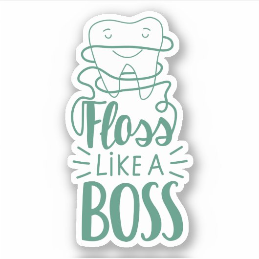 Floss als een Boss Sticker (Voorkant)