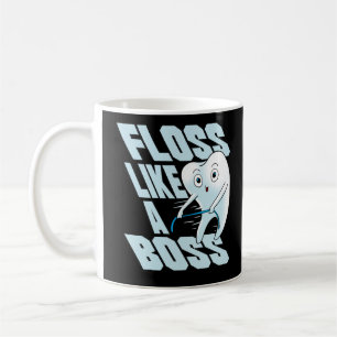 Floss als een BSS Dentist Dental Assistant Teeth Koffiemok