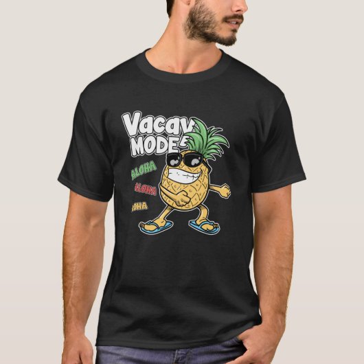 Floss Dance Pineapple Vacay Mode Aloha Hawaii Pull T-shirt (Voorkant)