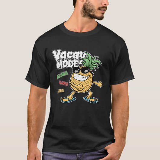 Floss Dance Pineapple Vacay Mode Aloha Hawaii Pull T-shirt (Voorkant)