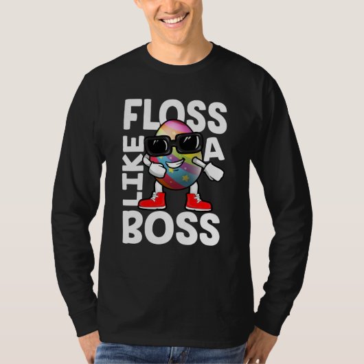 Floss Like A Boss Flossing Egg Sunglasses Happy Ea T-shirt (Voorkant)