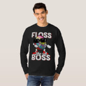 Floss Like A Boss Flossing Egg Sunglasses Happy Ea T-shirt (Voorkant volledig)