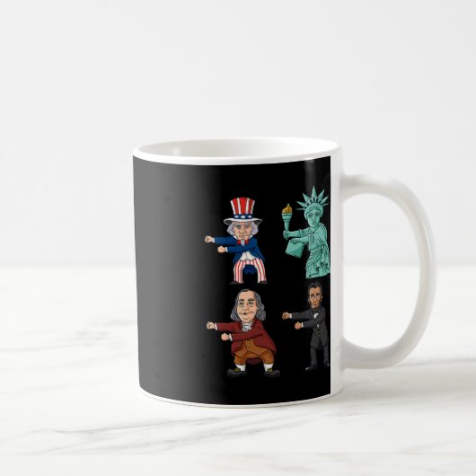 Floss Like A Boss Oom Sam Ben Franklin Liberty 4 Koffiemok (Rechts)