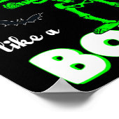 Floss like a boss Skeleton Halloween Boys Girls Ki Poster (Hoek)