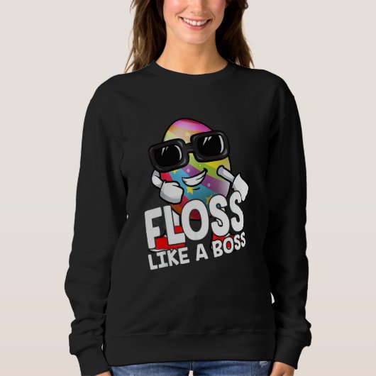 Floss like a boss Sunglazen Egflesje B Trui (Voorkant)