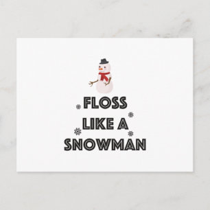 Floss like a Snowman Dance Funny Kerstmis Briefkaart