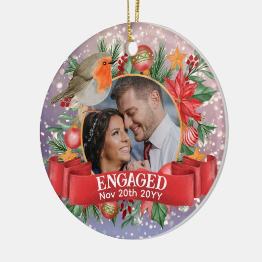 Floss PHOTO  Tree Decoration Gepersonaliseerd Keramisch Ornament (Links)