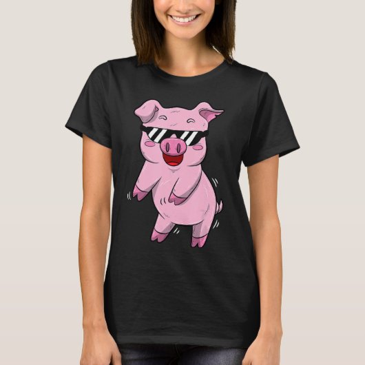 Floss Pig Dance Boys Flossen Swine Lover Gift T-shirt (Voorkant)