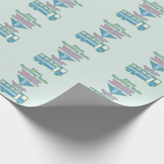 Floss Rule Phonics leren van de Engelse taal Cadeaupapier (Hoek)