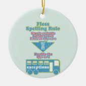 Floss Rule Phonics leren van de Engelse taal Keramisch Ornament (Voorkant)