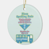 Floss Rule Phonics leren van de Engelse taal Keramisch Ornament (Links)