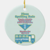Floss Rule Phonics leren van de Engelse taal Keramisch Ornament (Achterkant)