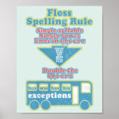 Floss Rule Phonics leren van de Engelse taal Poster (Voorkant)