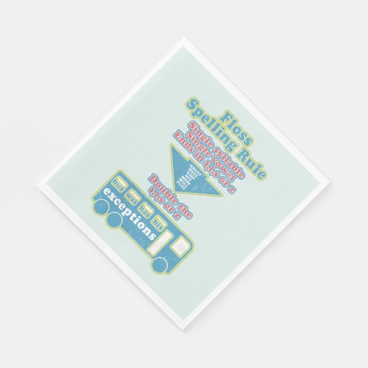 Floss Rule Phonics leren van de Engelse taal Servet (Hoek)