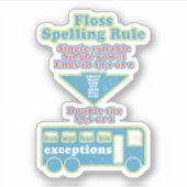 Floss Rule Phonics leren van de Engelse taal Sticker (Voorkant)
