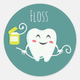 Floss Tandarts (vel van 20) Stickers