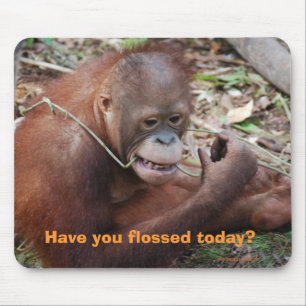 Floss Teeth Dental Care Humor Muismat