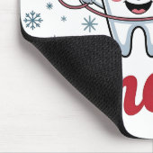 Flossen door de sneeuw Grappige Kerstmis Muismat (Hoek)