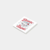 Flossen door de sneeuw Grappige Kerstmis Post-it® Notes (Schuin)