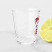 Flossen door de sneeuw Grappige Kerstmis Shot Glas (Links)
