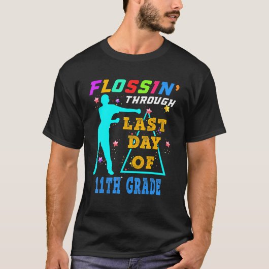 Flossen door laatste dag van de 11e klas t-shirt (Voorkant)