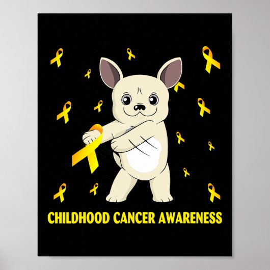 flossen franse buldog jeugd kanker bewustzijn poster (Voorkant)