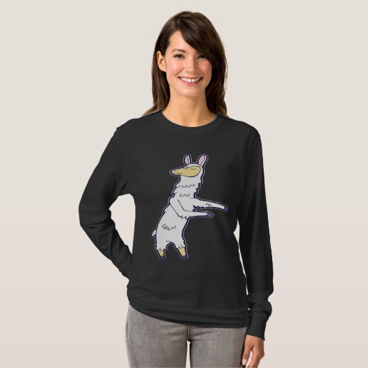 Flossen Llama Dance Floss als een baas T-shirt (Voorkant volledig)