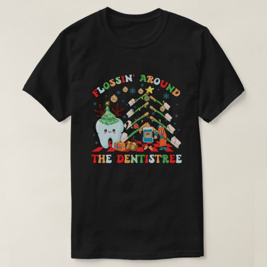 flossen rond de tandarts t-shirt (Design voorkant)
