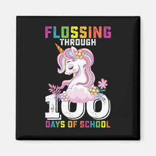 Flossende Eenhoorn door 100 dagen school Magneet