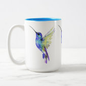 "Flossie" Hummingbird Twee Tone Keramische Mok (Links)