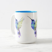 "Flossie" Hummingbird Twee Tone Keramische Mok (Voorkant links)