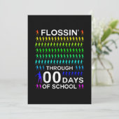 Flossin door 100 dagen schoolverlies 100 dagen save the date (Staand voorkant)