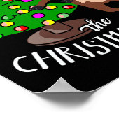 Flossin rond de kerstboom rendier Flossen Poster (Hoek)