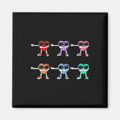 Flossing Hearts Valentijnsdag Floss like a boss B Magneet (Voorkant)