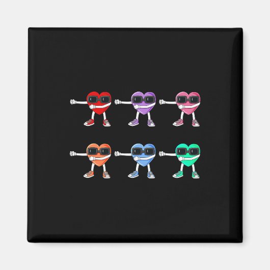 Flossing Hearts Valentijnsdag Floss like a boss B Magneet (Voorkant)