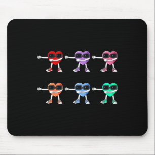 Flossing Hearts Valentijnsdag Floss like a boss B Muismat