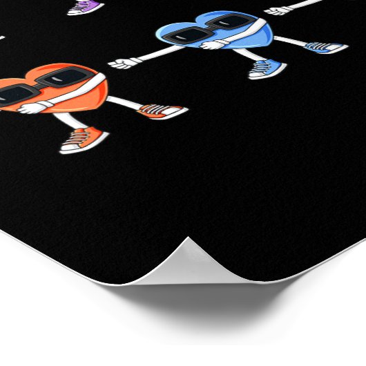 Flossing Hearts Valentijnsdag Floss like a boss B Poster (Hoek)