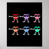 Flossing Hearts Valentijnsdag Floss like a boss B Poster (Voorkant)