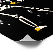 Flossing Skeleton Mardi Gras voor kinderen Volwass Poster (Hoek)