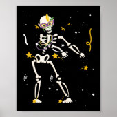 Flossing Skeleton Mardi Gras voor kinderen Volwass Poster (Voorkant)