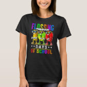 Flossing Through 100 Days Of School 100th Day Scho T-shirt (Voorkant)