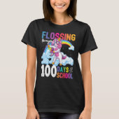 Flossing Through 100 Days Of School Flossing Unico T-shirt (Voorkant)
