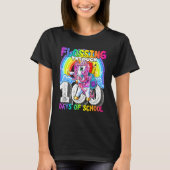 Flossing Through 100 Days Of School Flossing Unico T-shirt (Voorkant)