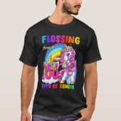 Flossing Through 100 Days Of School Flossing Unico T-shirt (Voorkant)