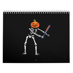 Flosson Skeleton Funny Baseball Lover Floss Dance Kalender